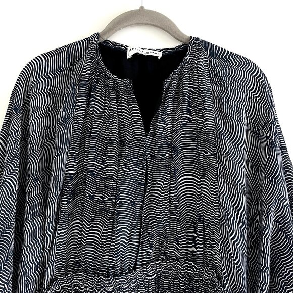 Apiece Apart Puebla Wabi Printed Silk-Crepe Mini Dress Size 4 - Picture 4 of 11